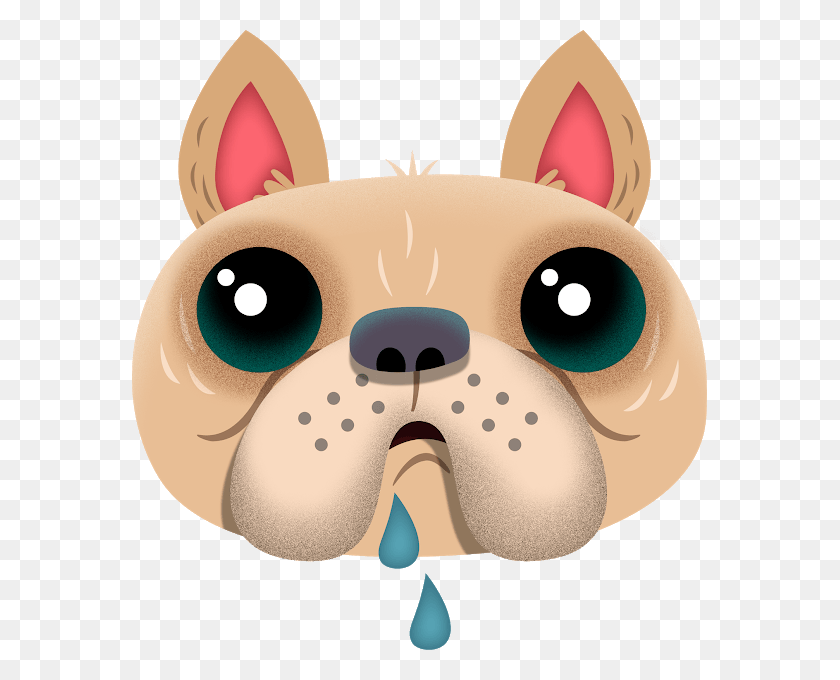 575x620 Emoji Yorkers Emoji Bulldog, Морда, Игрушка, Млекопитающее Png Скачать
