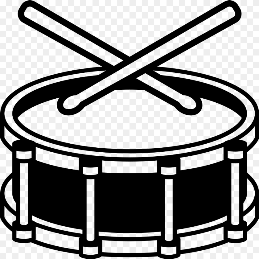 961x961 Emojione Bw 1f941 Snare Drum Clipart, Gray PNG