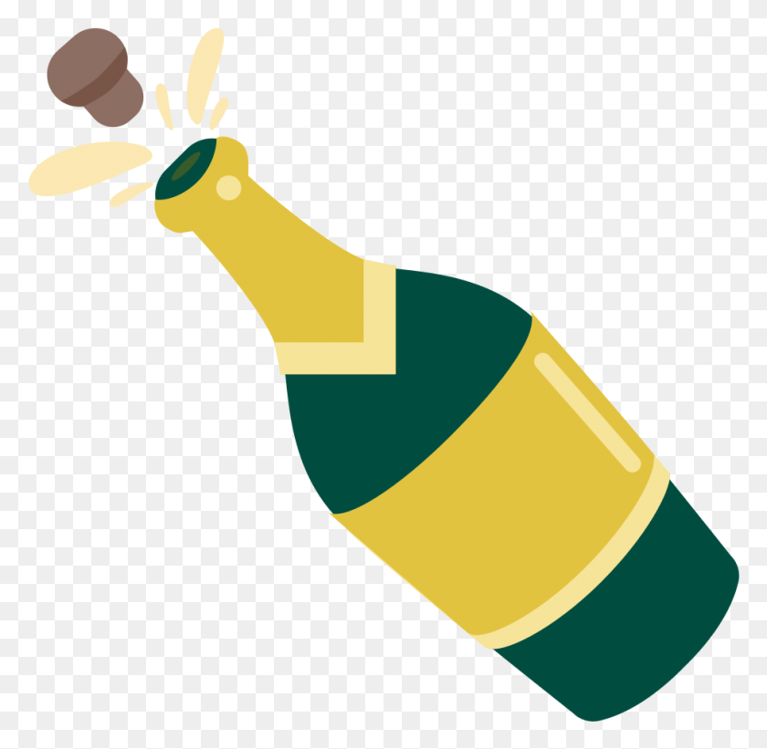 964x941 Descargar Pngemojis Botella Champagne Emojis Botella Champagne, Hacha, Herramienta, Cerveza Hd Png