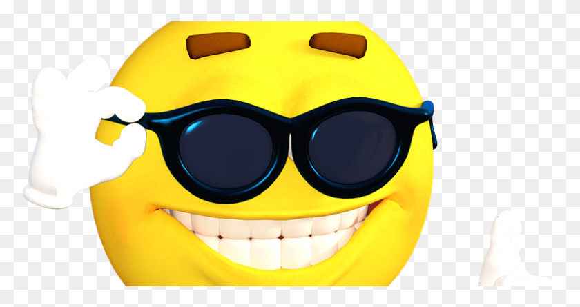 793x392 Emojis Will Make You Smarter Smiley Face Finger Guns, Sunglasses, Accessories, Accessory HD PNG Download
