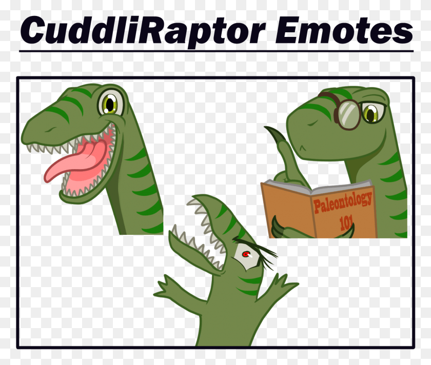 1393x1165 Emote Package Made For Cuddliraptor On Twitch Cartoon, Animal, Dinosaur, Reptile HD PNG Download