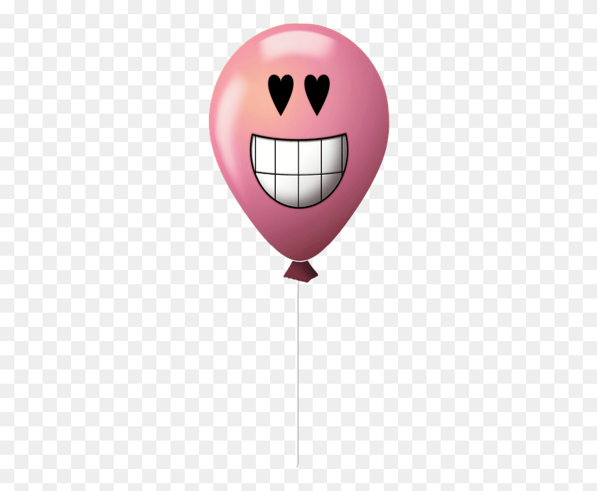 260x631 Emoticono Globo Sonrisa Rosa Corazn Feliz Balloon, Lamp, Heart, Glass HD PNG Download