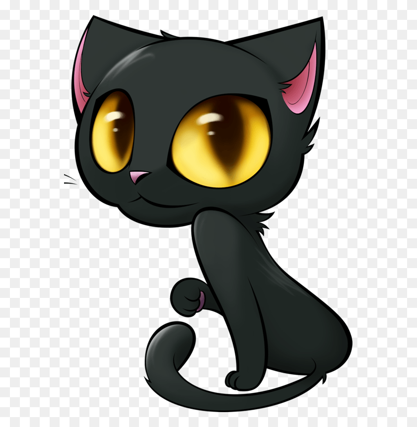 581x800 Emotions Clipart Cat Cute Black Cat Clipart, Animal, Face, Mammal HD PNG Download