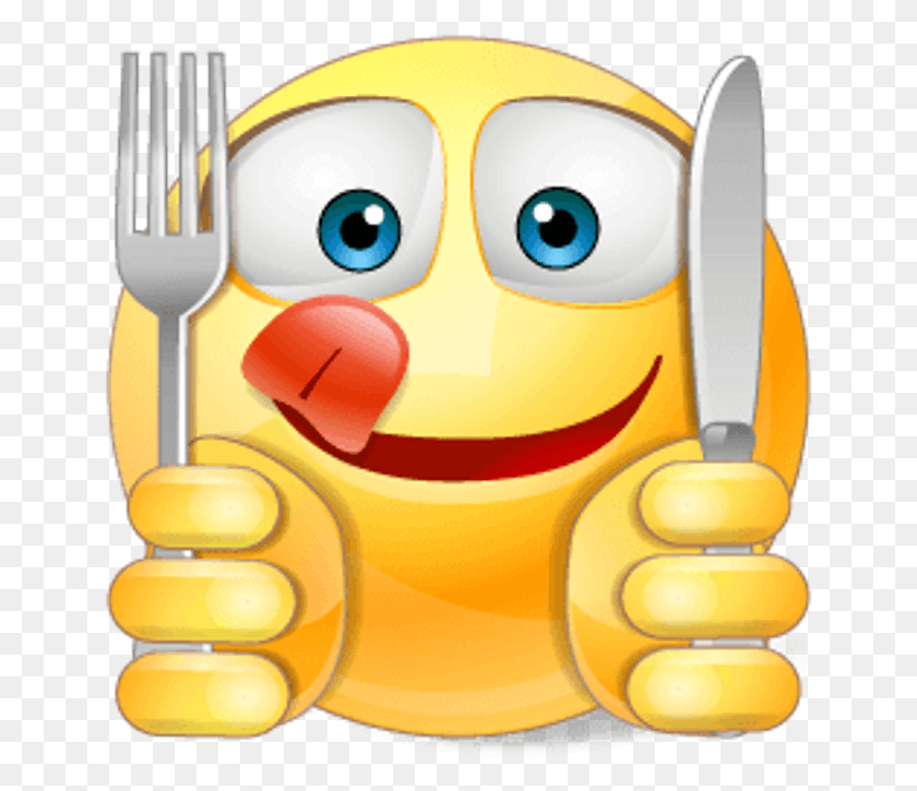 649x665 Descargar Png Emotions Emojis Sticker By Danny Bee Hungry Emoji, Tenedor, Cubiertos, Juguete Hd Png