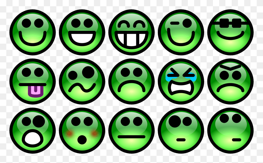 1920x1142 Emotions Smileys Feelings Faces Faces Of Different Emotions Cliparts, Green, Symbol, Recycling Symbol HD PNG Download