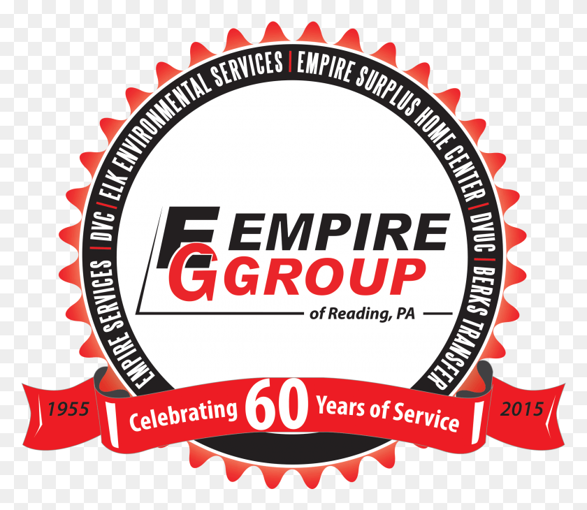 2301x1978 Empire Group 60 Year Anniversary Logo Circular, Label, Text, Sticker Hd Png