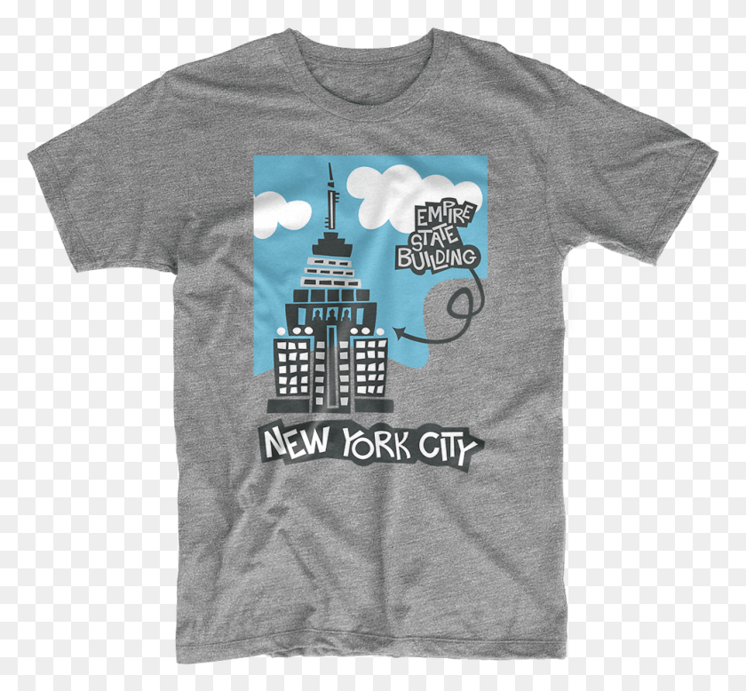 981x904 Empire State Building New York City T Shirt Great Dane Word Silhouette, Clothing, Apparel, T-shirt HD PNG Download