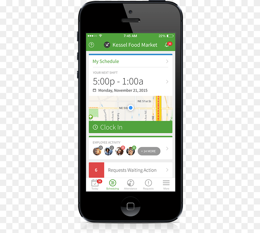 345x752 Employee Scheduling App On Iphone Android Easy To Manage Flex Timer Home Edition, Electronics, Mobile Phone, Phone, Person PNG