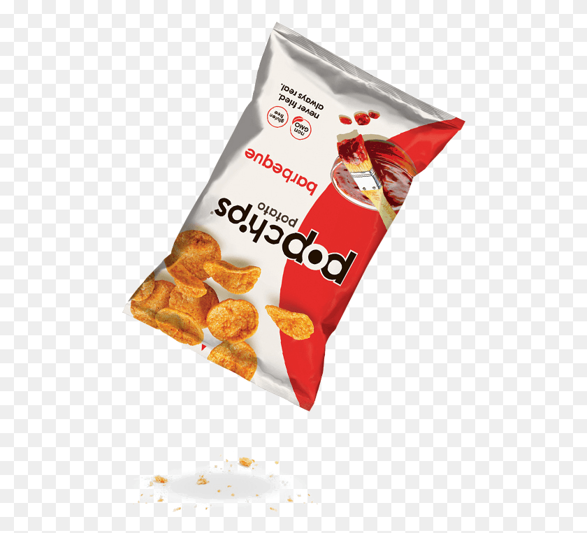 492x703 Empty Bag Of Barbeque Popchips Potato Chip, Food, Bread, Advertisement HD PNG Download