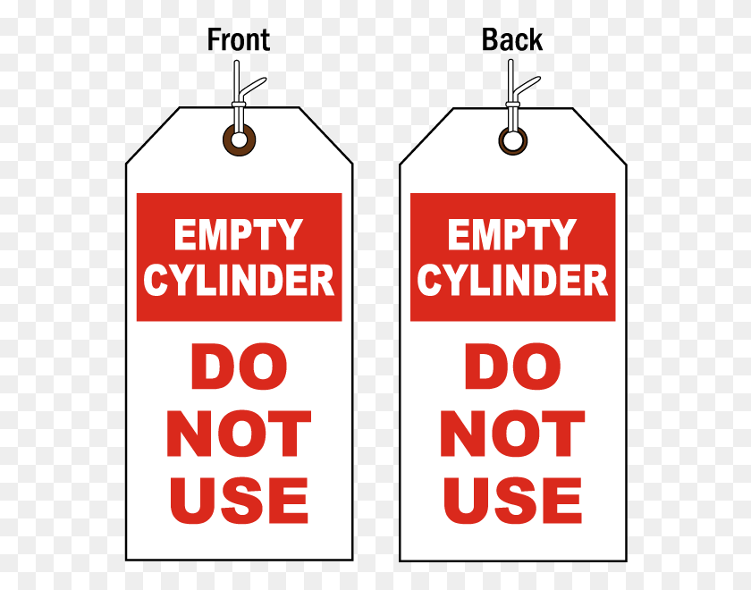 564x600 Empty Cylinder Status Tag Empty Gas Cylinder Sign, Label, Text, Symbol HD PNG Download