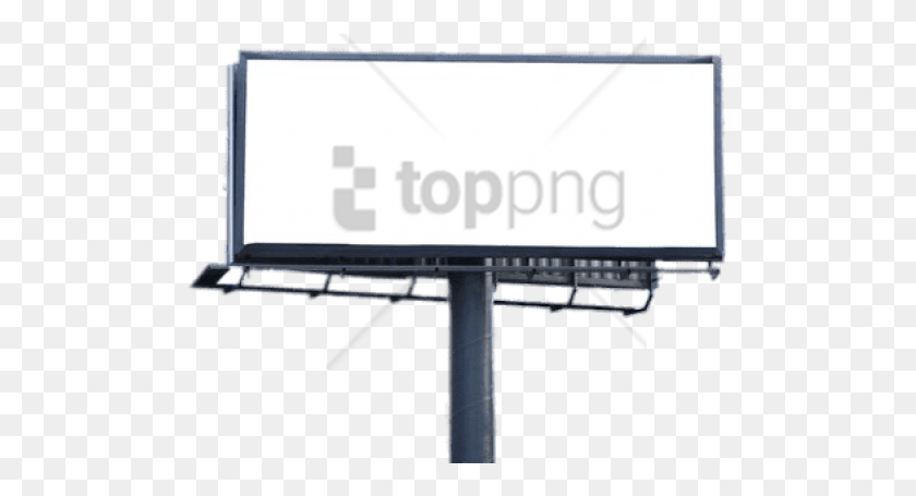 497x395 Empty Roadside Billboard Image With Transparent Transparent Billboard, Advertisement, Monitor, Screen HD PNG Download