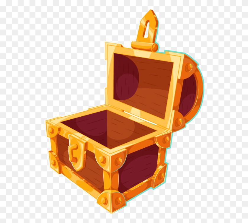 546x695 Empty Treasure Box Transparent Background Image Transparent Background Treasure Chest Clipart, Bulldozer, Tractor, Vehicle HD PNG Download