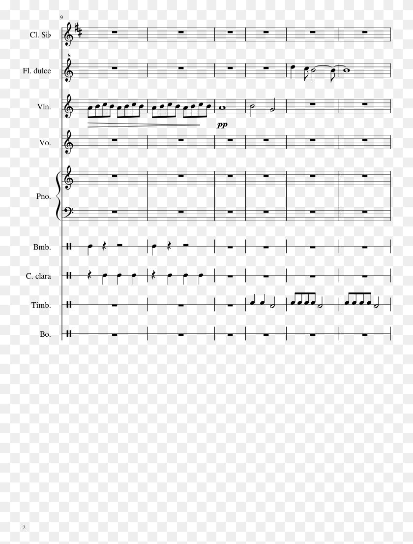 750x1045 En Clave De Sol Sheet Music Composed By Carlos Palma Sheet Music, Gray, World Of Warcraft HD PNG Download