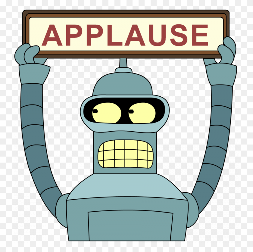 750x777 Descargar Png En Contra De Los Aplausos Futurama Bender Applause, Robot Hd Png