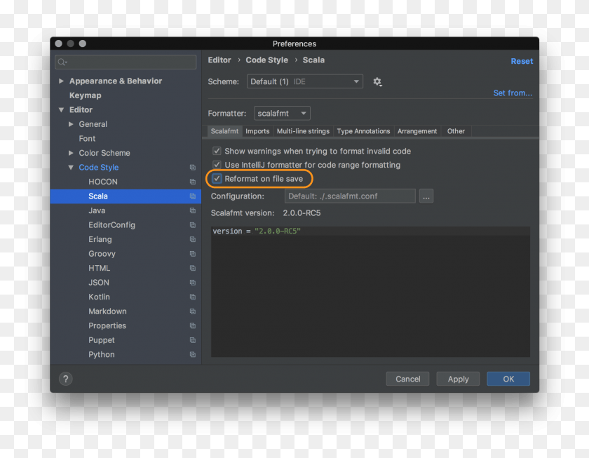 1823x1387 Enable Format On Save In Intellij Container Visual Studio, File, Menu, Text HD PNG Download