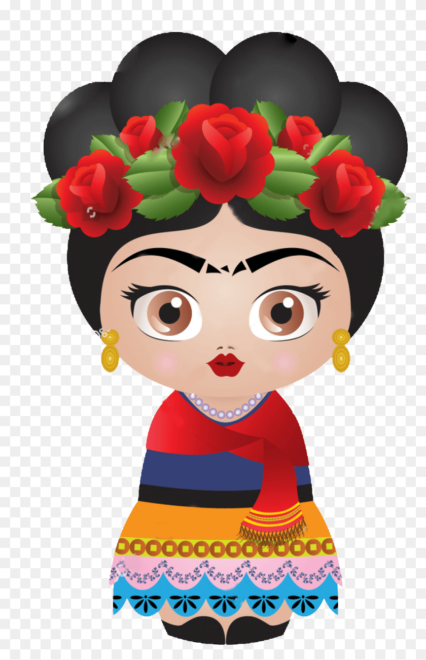 919x1463 Enchiladas Rojas Cartoon Cute Frida Kahlo, Plant, Graphics Hd Png