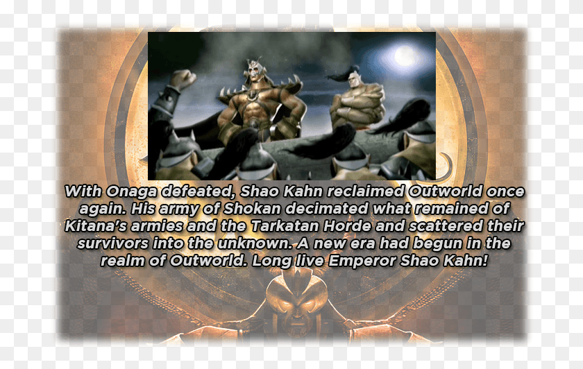 702x472 Ending Mortal Kombat Deception Shao Kahn Ending, Person, Human, Poster HD PNG Download