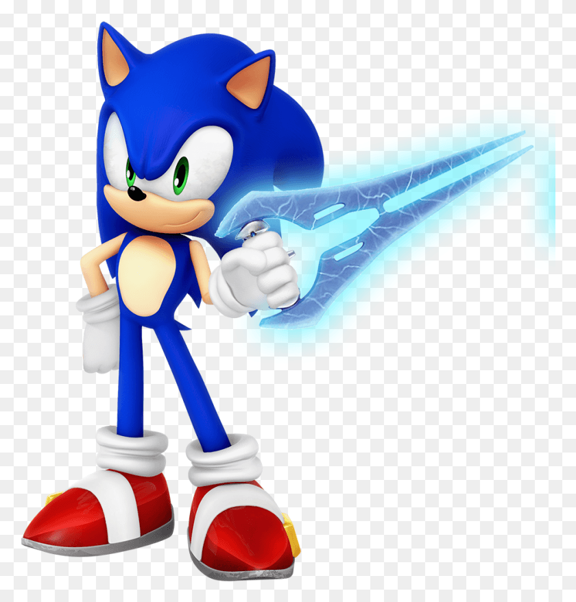 938x984 Energy Sword Or Plasma Sword Looks More Better Sonic The Hedgehog Nibroc Rock, Toy, Hand, Figurine HD PNG Download