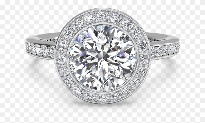 726x443 Engagement Ring Diamond With Sapphire Halo Gold, Gemstone, Jewelry, Accessories HD PNG Download