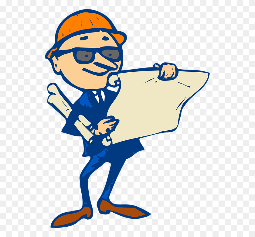 543x720 Engineer Architect Person Plans Man Blueprints Plans Clipart, Hand, Outdoors HD PNG Download
