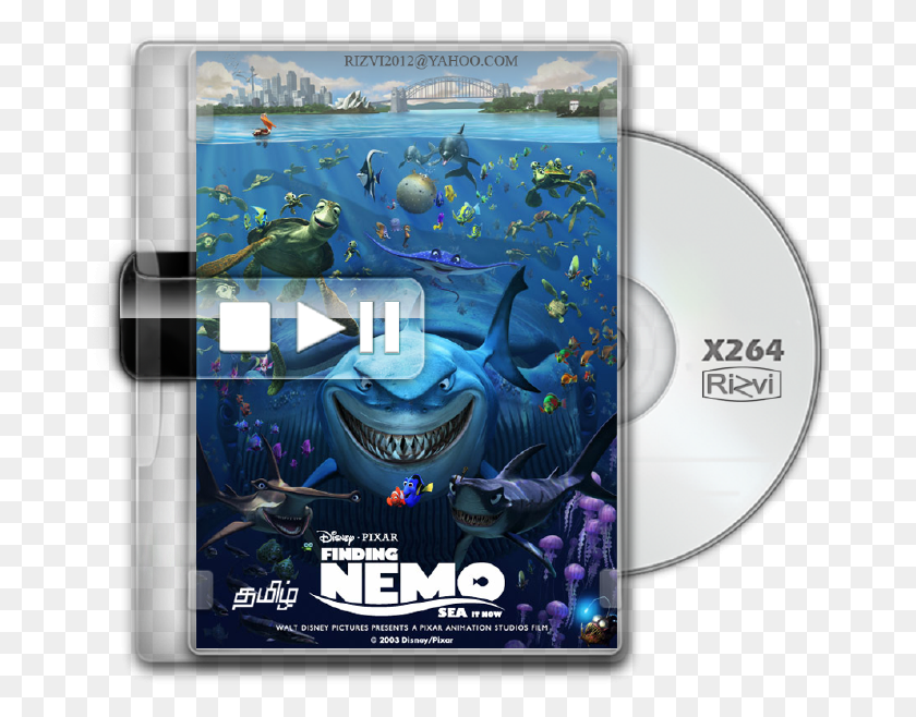 680x598 English Amp Tamil Finding Nemo Poster, Disk, Dvd, Bird HD PNG Download