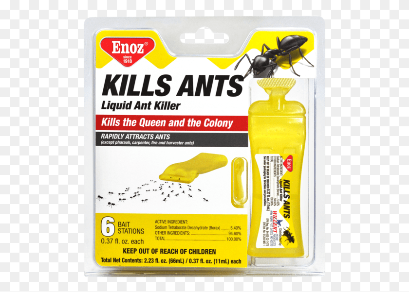 499x541 Enoz Kills Ants Liquid Ant Killer Ants Killer, Bottle, Paint Container, Flyer HD PNG Download