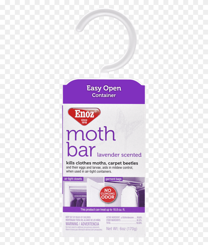 345x932 Enoz Lavender Scented Moth Bar Hanging Moth Control Skin Care, Text, Label, Id Cards HD PNG Download