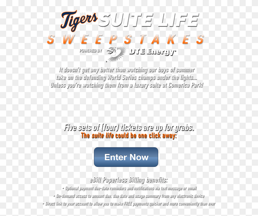 566x644 Enroll In Ebill Paperless Billing Now To Enter To Win Detroit Tigers, Poster, Advertisement, Flyer HD PNG Download
