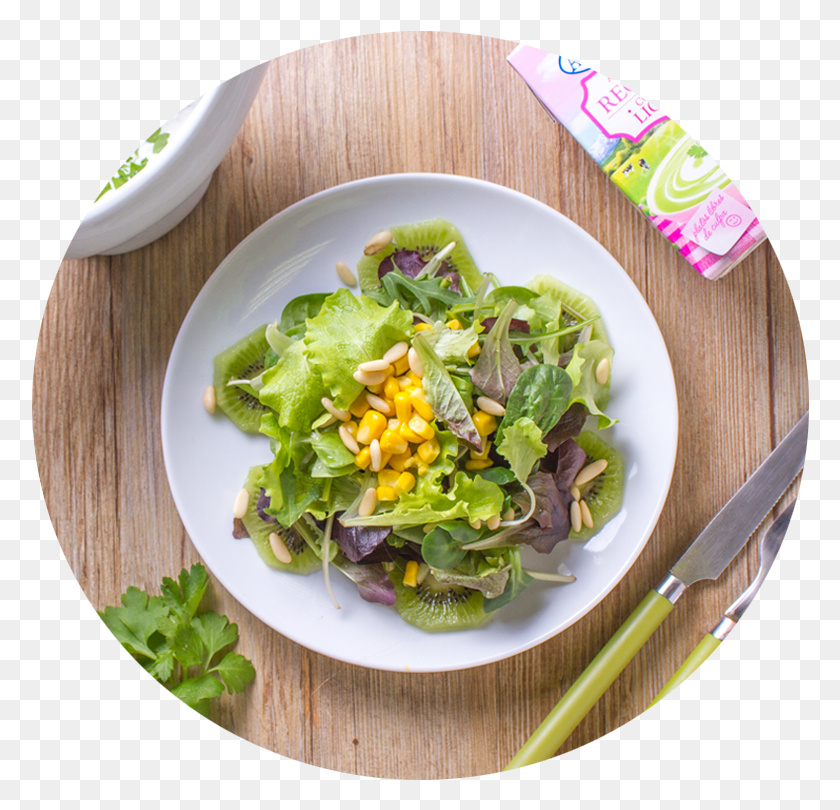 778x750 Ensalada Con Salsade Nata Sin Lactosa Spinach Salad, Plant, Food, Meal HD PNG Download