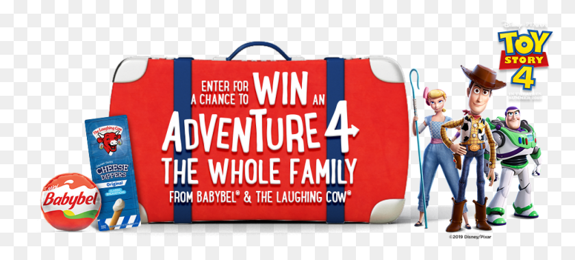 966x397 Enter For A Chance To Win An Adventure 4 The Whole Toy Story, Person, Human, Text Descargar Hd Png