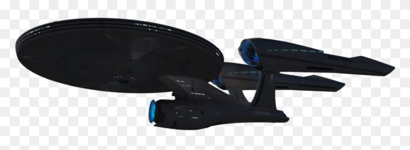 878x281 Enterprise Black Enterprise Star Trek, Spaceship, Aircraft, Vehicle HD PNG Download
