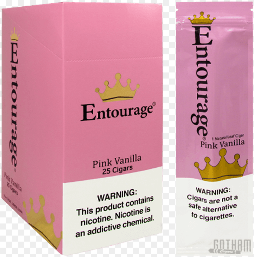 Entourage Pink Vanilla Carton, Box, Cardboard Sticker PNG