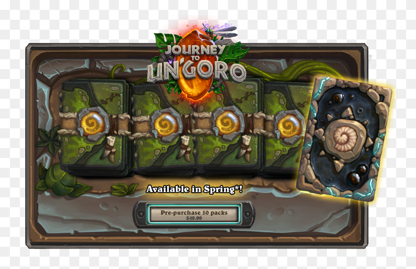 1177x733 Enus Prepurchaseung Logo Hs Lightbox Lw Hearthstone Pack Journey To Un Goro, Overwatch, World Of Warcraft HD PNG Download