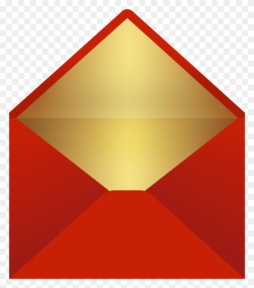 6940x7925 Envelope Red Gold Clip Art Image HD PNG Download