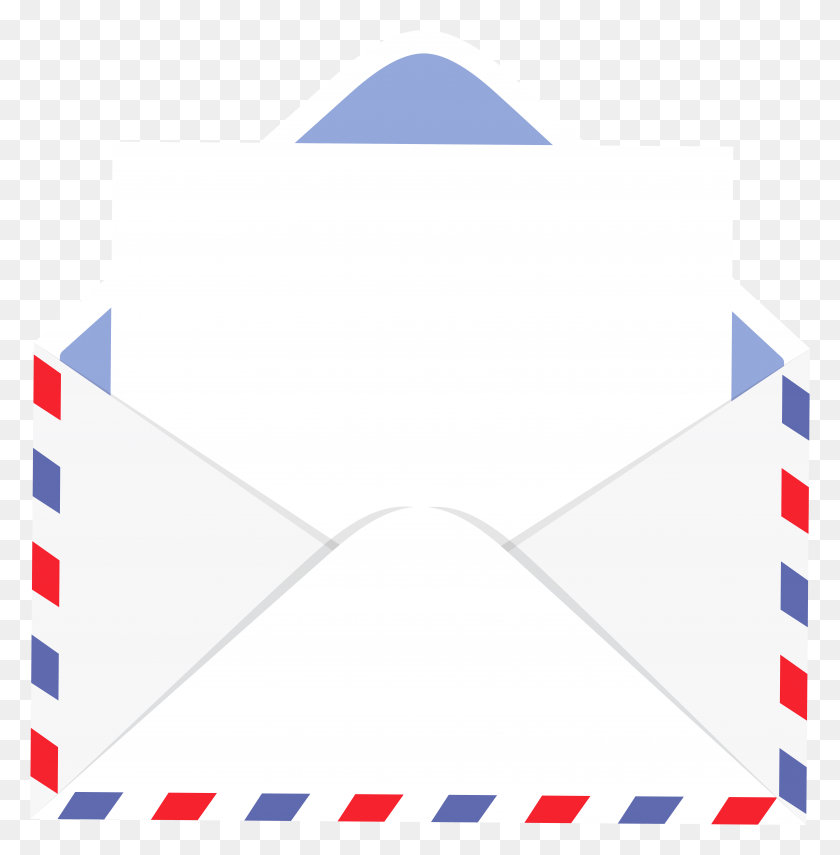 7694x7847 Envelope With Letter Clip Art Image, Airmail, Mail, Tent HD PNG Download