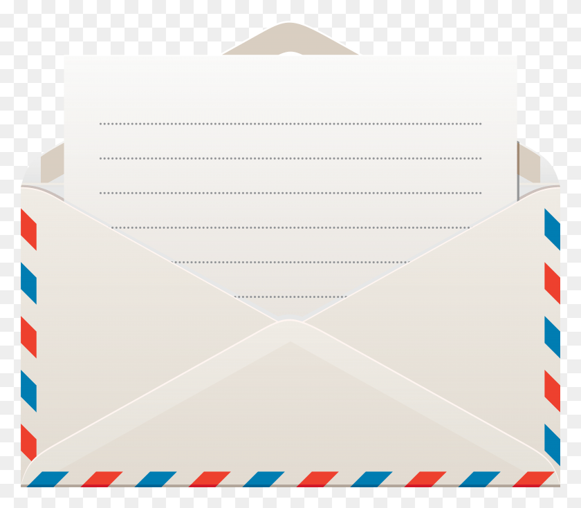 7875x6821 Envelope With Letter Clipart Photo Letter Envelope, Document, Text, Flyer HD PNG Download