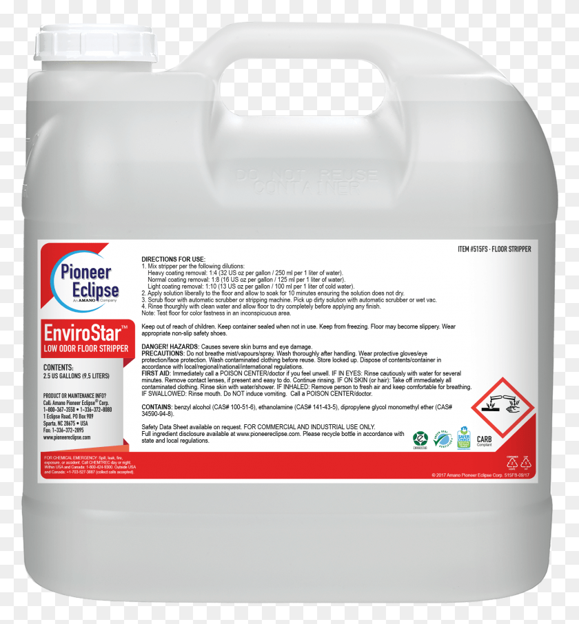1751x1901 Envirostar Low Odor Floor Stripper Plastic, First Aid, Bottle, Logo HD PNG Download
