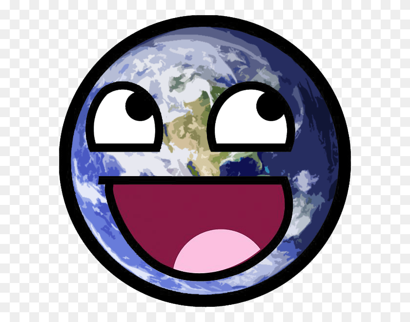599x600 Epic World Planet Open Mouth Happy Face, Symbol, Sphere, Text HD PNG Download