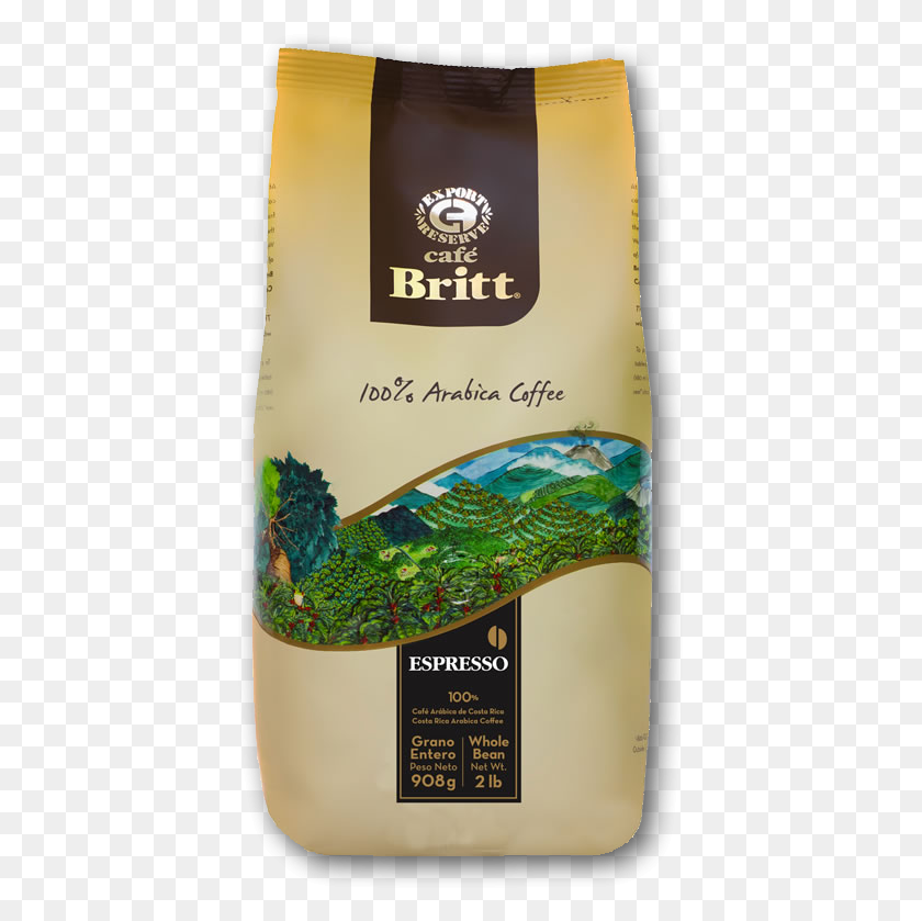 407x779 Epresso Coffee Beans Caf Britt, Plant, Food, Bottle HD PNG Download