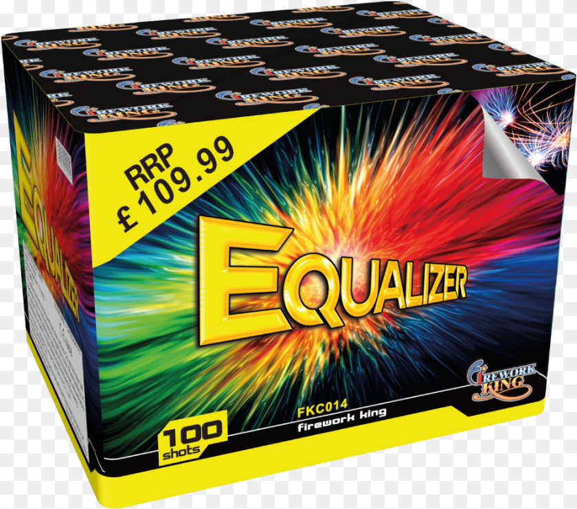 949x837 Equalizer 100 Shot Large Firework Cake Razzle Dazzle Firework, Box, Computer Hardware, Electronics, Hardware Sticker PNG