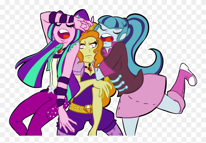 1137x764 Equestria Girls The Dazzlings Image With Transparent Adagio Dazzling, Graphics, Crowd HD PNG Download