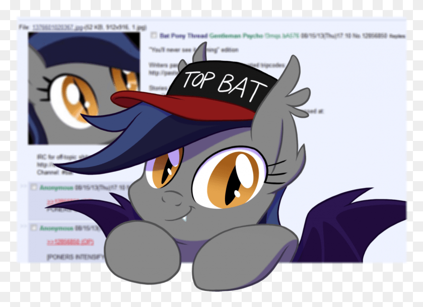 1201x847 Equestria Prevails Baseball Cap Bat Pony Cute Hat Mlp Cute Bat Pony, Book, Comics, Advertisement HD PNG Download