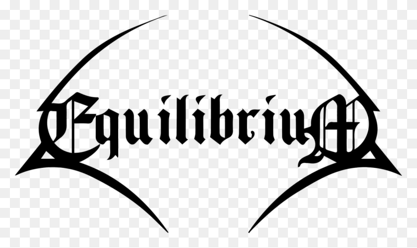 1264x715 Equilibrium Band Logo Old English Letters M, Text, Label, Bow HD PNG Download