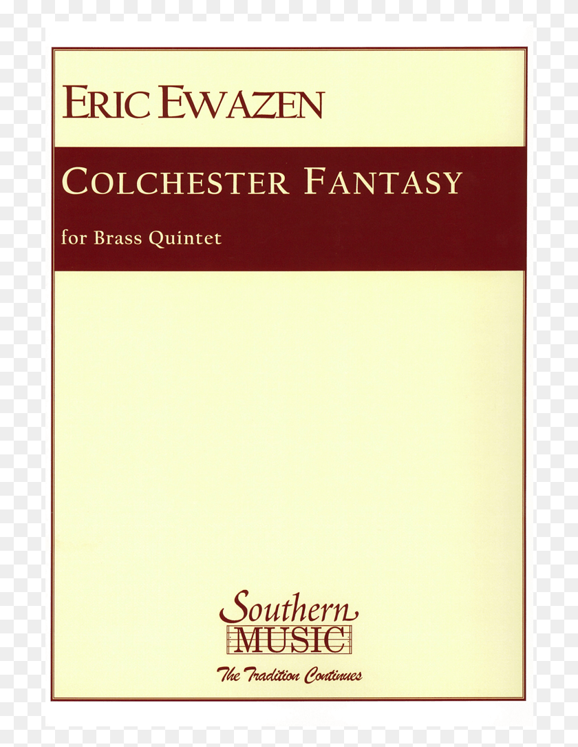 710x1025 Eric Ewazen Colchester Fantasy For Brass Quintet Publication, Text, Book, Novel HD PNG Download