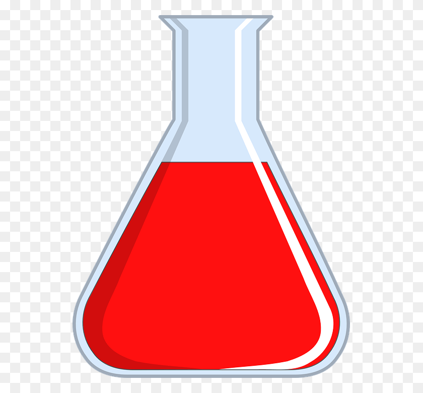 551x720 Erlenmeyer Flask Glassware Red Chemistry Flask Clipart Laboratory Flask, Cone, Beverage, Drink HD PNG Download