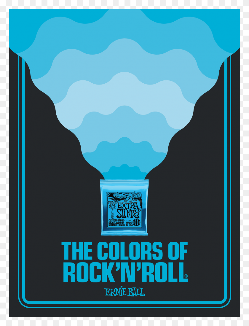 1501x2001 Ernie Ball Extra Slinky Blue Colors Of Rock N39 Roll Ernie Ball Colors Of Rock N Roll, Advertisement, Poster, Flyer HD PNG Download