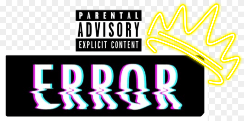 2397x1196 Error Crown Album Cover, Light, Neon, Dynamite, Weapon Transparent PNG