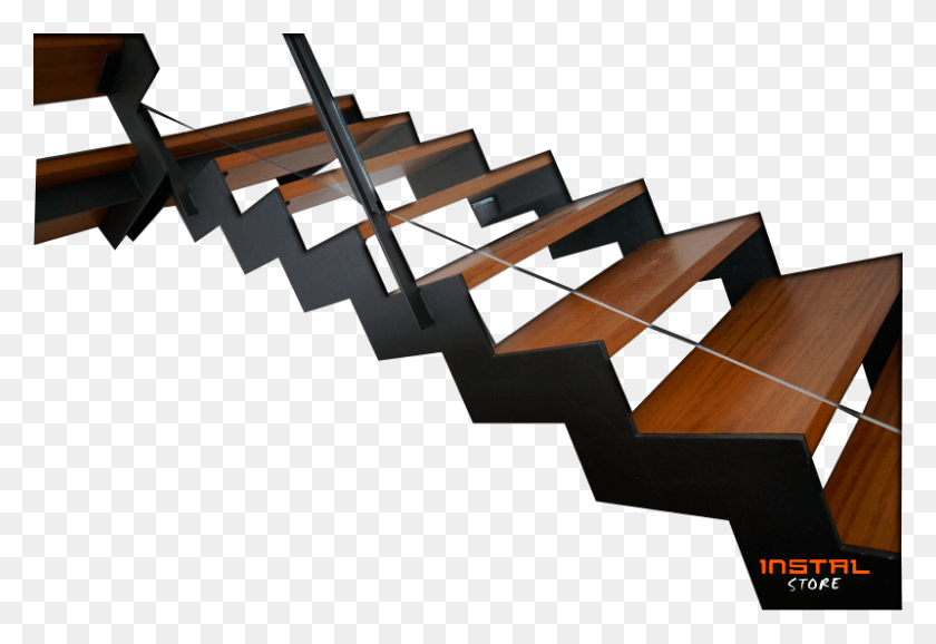 800x532 Escalera Hierro Y Vidrio Plywood, Handrail, Banister, Staircase HD PNG Download