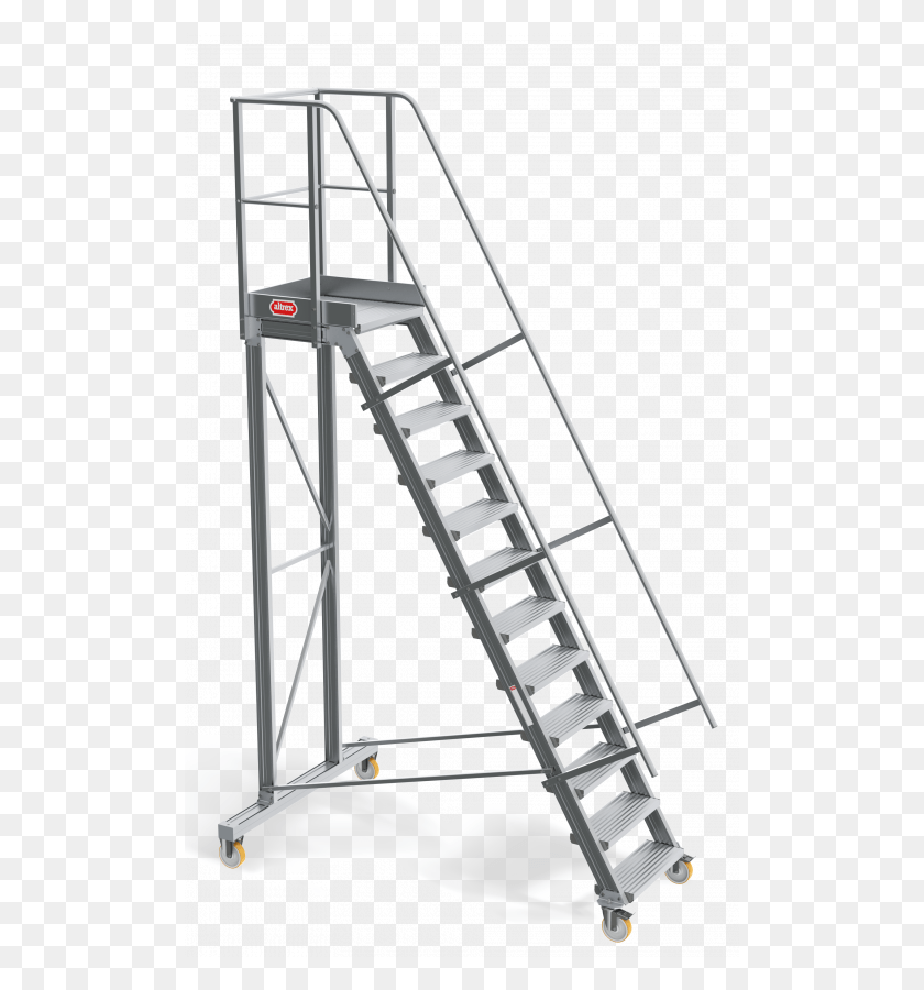 504x840 Escalera Industrial Modular Industrial Step Ladder, Handrail, Banister, Staircase HD PNG Download