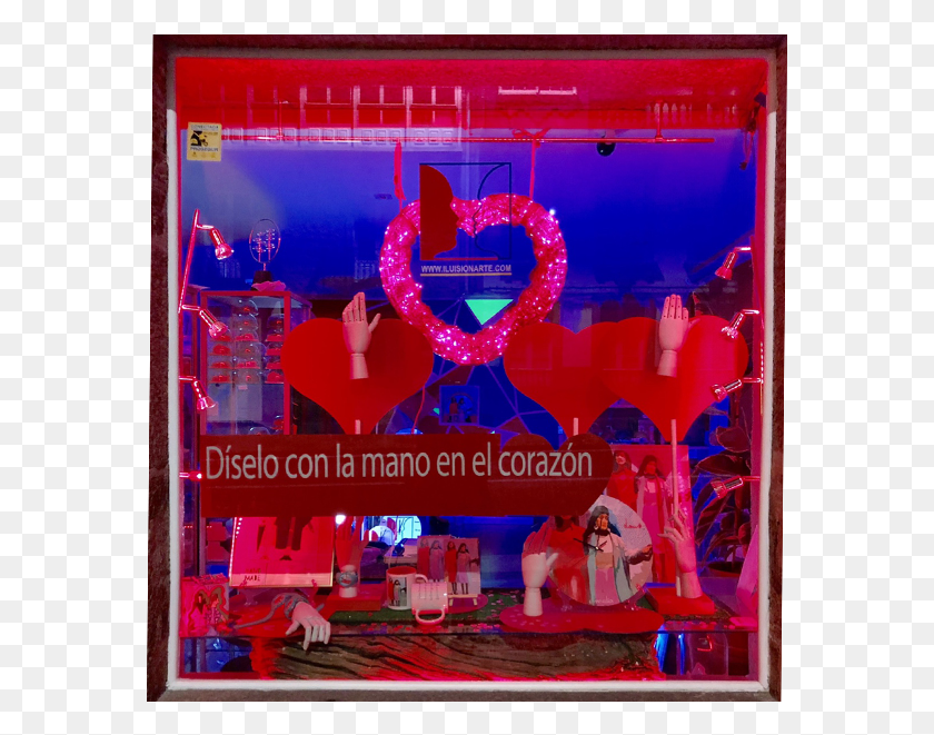 577x601 Escaparate De San Valentn Heart, Window Display, Shop, Poster HD PNG Download